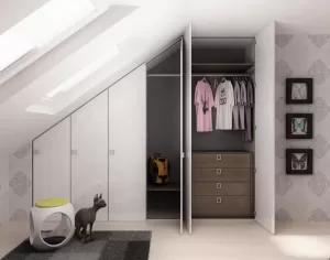 гардеробная на мансарде