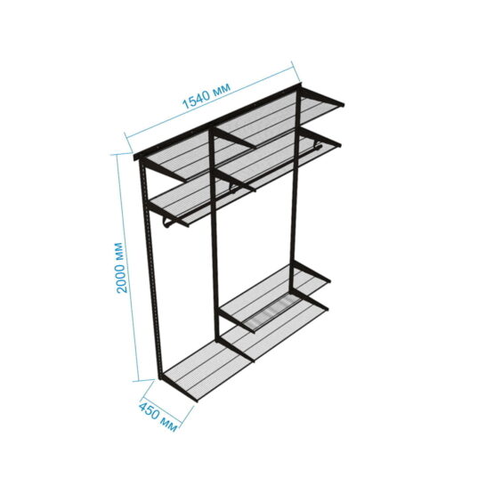 Гардеробная №10 - цвет Серый 3 Гардеробные комнаты на заказ - изготовление и продажа гардеробных, шкафов, дверей гардеробные,гардеробная,гардеробная система,гардеробная комната,гардеробная на заказ,гардеробная купить,двери в гардеробную