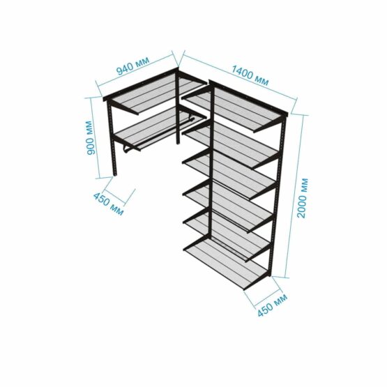 Гардеробная №17 - цвет Серый 3 Гардеробные комнаты на заказ - изготовление и продажа гардеробных, шкафов, дверей гардеробные,гардеробная,гардеробная система,гардеробная комната,гардеробная на заказ,гардеробная купить,двери в гардеробную