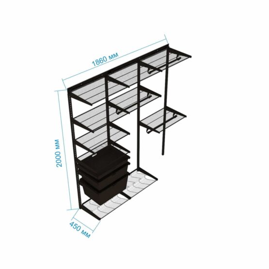 Гардеробная №23 - цвет Серый: функциональное и модное дополнение для вашей прихожей 3 Гардеробные комнаты на заказ - изготовление и продажа гардеробных, шкафов, дверей гардеробные,гардеробная,гардеробная система,гардеробная комната,гардеробная на заказ,гардеробная купить,двери в гардеробную