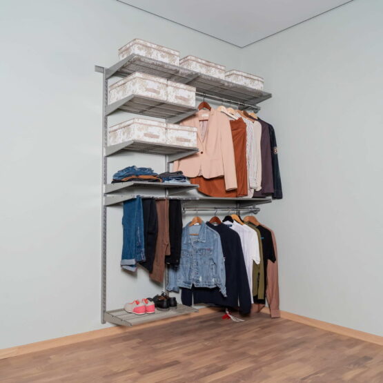 Гардеробная №1 - цвет Серый: Готовое решение для гардеробной комнаты по выгодной цене 7 Гардеробные комнаты на заказ - изготовление и продажа гардеробных, шкафов, дверей гардеробные,гардеробная,гардеробная система,гардеробная комната,гардеробная на заказ,гардеробная купить,двери в гардеробную