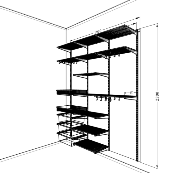 Система хранения в студии 4 Гардеробные комнаты на заказ - изготовление и продажа гардеробных, шкафов, дверей гардеробные,гардеробная,гардеробная система,гардеробная комната,гардеробная на заказ,гардеробная купить,двери в гардеробную