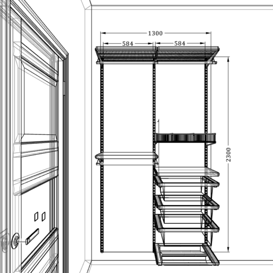 Гардеробная Система хранения ARISTO в белом декоре - стильное и элегантное решение для вашей гардеробной. Включает деревянные декоративные элементы, доступные в трех цветах: белом, светлом и темном дереве. Комплектация включает боковые выдвижные корзины для удобства хранения. Надежная металлическая конструкция обеспечивает надежное крепление, а полки представлены в различных вместительностях. Изготовлено из экологичных материалов. Подходит для использования в гостиной, детской, прихожей и спальне 3 Гардеробные комнаты на заказ - изготовление и продажа гардеробных, шкафов, дверей гардеробные,гардеробная,гардеробная система,гардеробная комната,гардеробная на заказ,гардеробная купить,двери в гардеробную