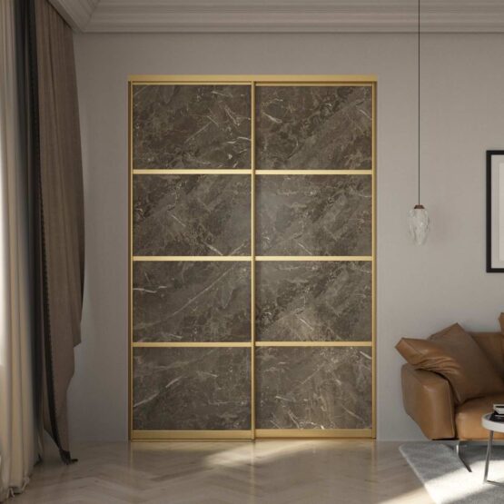Гардеробная и двери-купе «Золото матовое» - идеальное решение 6 Гардеробные комнаты на заказ - изготовление и продажа гардеробных, шкафов, дверей гардеробные,гардеробная,гардеробная система,гардеробная комната,гардеробная на заказ,гардеробная купить,двери в гардеробную