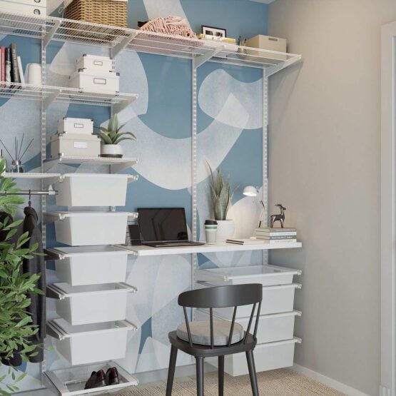 Гардеробная и «мини-офис» АРИСТО: компактное рабочее место и стильная гардеробная система 3 Гардеробные комнаты на заказ - изготовление и продажа гардеробных, шкафов, дверей гардеробные,гардеробная,гардеробная система,гардеробная комната,гардеробная на заказ,гардеробная купить,двери в гардеробную