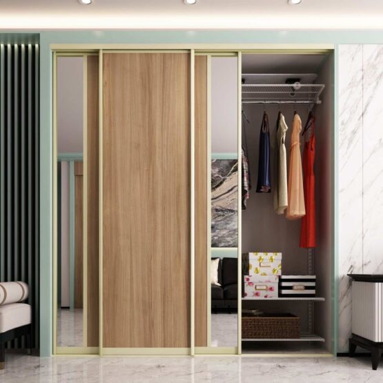 Гардеробная в нише и двери-купе «Зеленый Агат» 5 Гардеробные комнаты на заказ - изготовление и продажа гардеробных, шкафов, дверей гардеробные,гардеробная,гардеробная система,гардеробная комната,гардеробная на заказ,гардеробная купить,двери в гардеробную