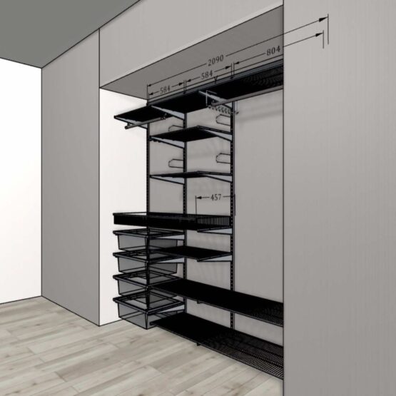 Гардеробная в нише и двери-купе «Зеленый Агат» 6 Гардеробные комнаты на заказ - изготовление и продажа гардеробных, шкафов, дверей гардеробные,гардеробная,гардеробная система,гардеробная комната,гардеробная на заказ,гардеробная купить,двери в гардеробную