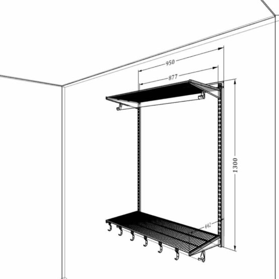 Комплект для маленькой прихожей 5 Гардеробные комнаты на заказ - изготовление и продажа гардеробных, шкафов, дверей гардеробные,гардеробная,гардеробная система,гардеробная комната,гардеробная на заказ,гардеробная купить,двери в гардеробную