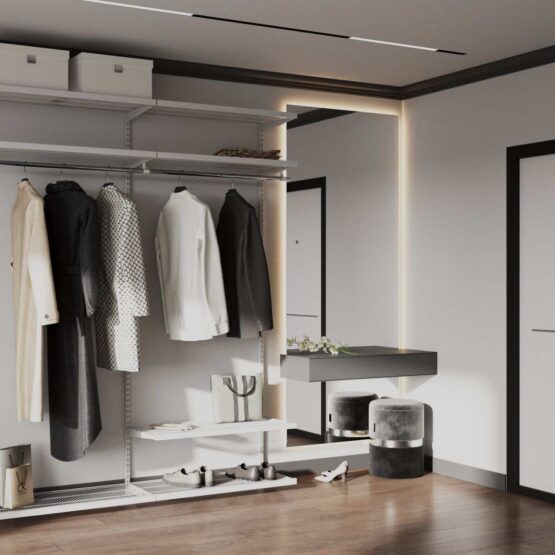 Прихожая в современном офисе 5 Гардеробные комнаты на заказ - изготовление и продажа гардеробных, шкафов, дверей гардеробные,гардеробная,гардеробная система,гардеробная комната,гардеробная на заказ,гардеробная купить,двери в гардеробную