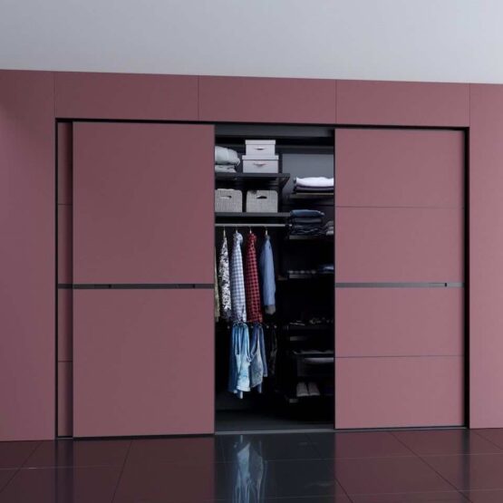 Шкаф-купе NOVA в цвете «Марсала» - модель 227: стильный и практичный шкаф для гостиной, прихожей и спальни. Размеры 210x65x240 см. Фасады с невидимым профилем и видимой частью 5 мм, выполненные в цвете «Марсала», добавят лаконичности и современности любому интерьеру. Выберите гардеробную систему ARISTO в черном цвете или ЛДСП в бордовом для наполнения шкафа. Изготовлен с превосходной точностью, каждый шаг изготовления составляет всего 1 мм. Создан индивидуально под ваш проект и особенности помещения. Предлагаем два варианта внутреннего наполнения: гардеробную систему ARISTO или ЛДСП. Шкаф-купе NOVA - идеальное решение для вашего пространства 3 Гардеробные комнаты на заказ - изготовление и продажа гардеробных, шкафов, дверей шкафы