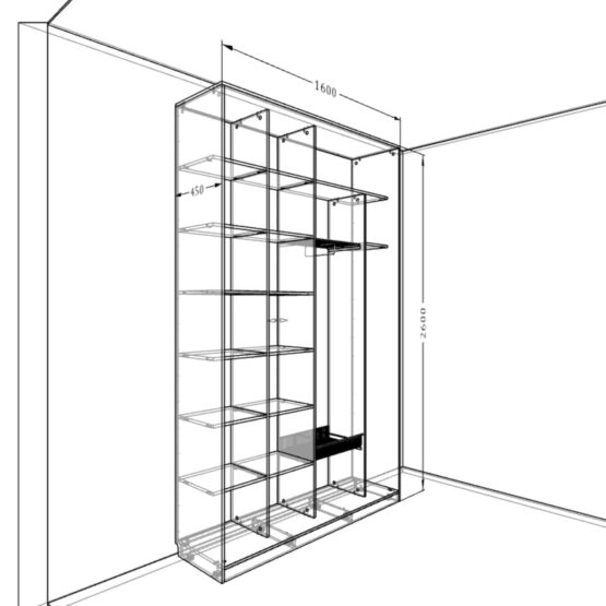 Шкаф-купе с зеркалом для гостиной: стильное хранилище для модной одежды и аксессуаров 4 Гардеробные комнаты на заказ - изготовление и продажа гардеробных, шкафов, дверей купе