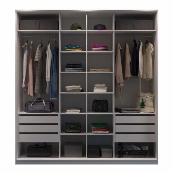 Шкаф-купе черно-белый Fusion 4в1: идеальное решение для зонирования и дополнительного пространства в вашей квартире 5 Гардеробные комнаты на заказ - изготовление и продажа гардеробных, шкафов, дверей шкафы-купе