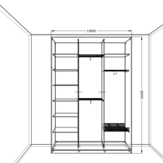 Шкаф-купе зеркальный в отель "Изящное и функциональное решение для гостиничных комнат 3 Гардеробные комнаты на заказ - изготовление и продажа гардеробных, шкафов, дверей шкафы