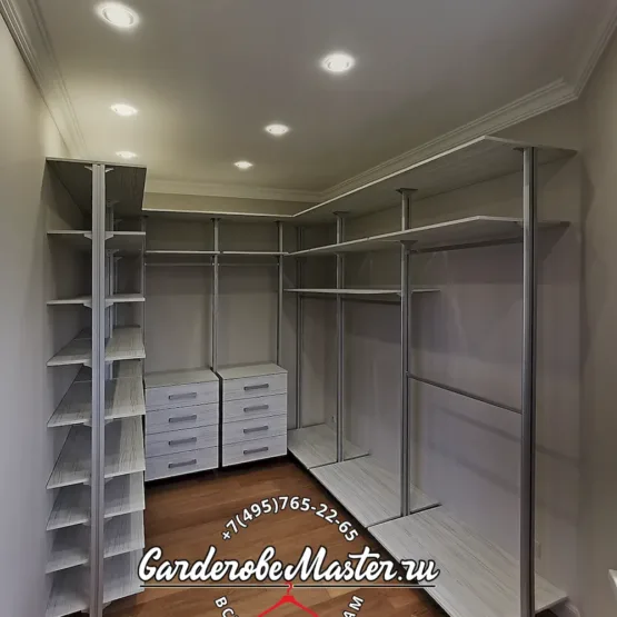 гардероб большой,гардеробная комната, просторный гардероб, большой шкаф для одежды, вместительный гардероб, организация большого гардероба, гардеробная система, мебель для гардероба, купить большой гардероб, удобный гардероб, гардероб на заказ, Гардеробная система Витра цвет Алюминий