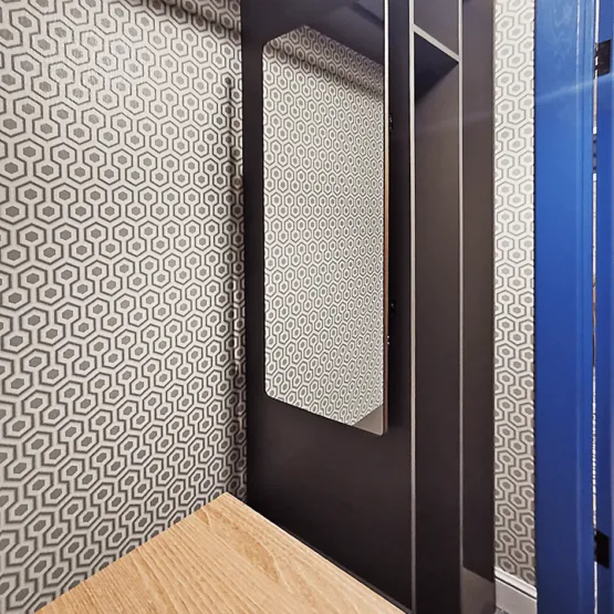 Гардеробная система VITRA Black из алюминиевых профилей 8 Гардеробные комнаты на заказ - изготовление и продажа гардеробных, шкафов, дверей Гардеробная система VITRA Black из алюминиевых профилей