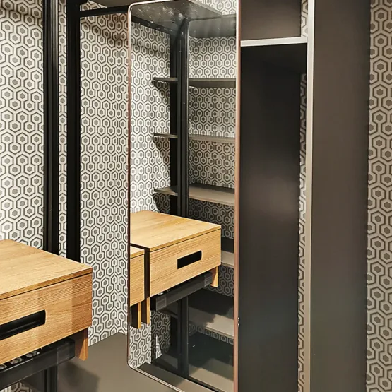 Гардеробная система VITRA Black из алюминиевых профилей