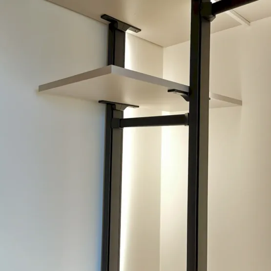 Гардеробная система STILOS ВLACK 3 Гардеробные комнаты на заказ - изготовление и продажа гардеробных, шкафов, дверей Гардеробная система