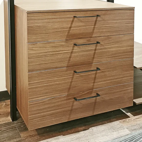 Гардеробная система на стойках Vitra Black 7 Гардеробные комнаты на заказ - изготовление и продажа гардеробных, шкафов, дверей Гардеробная система на стойках