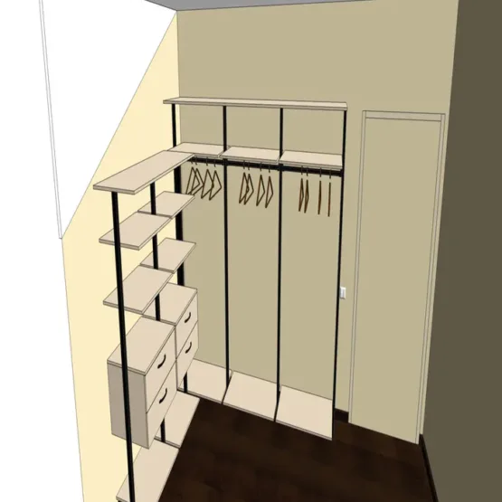 Мансардная Гардеробная система Витра