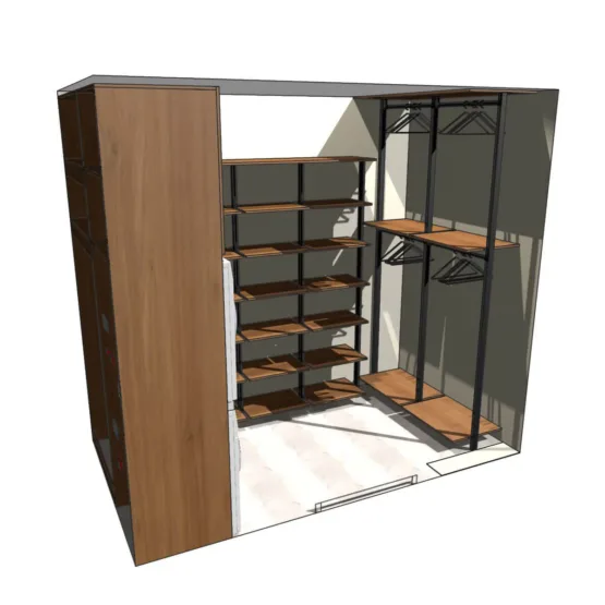 Гардеробная система  - Постирочная 13 Гардеробные комнаты на заказ - изготовление и продажа гардеробных, шкафов, дверей Гардеробная система  VITRA - Постирочная