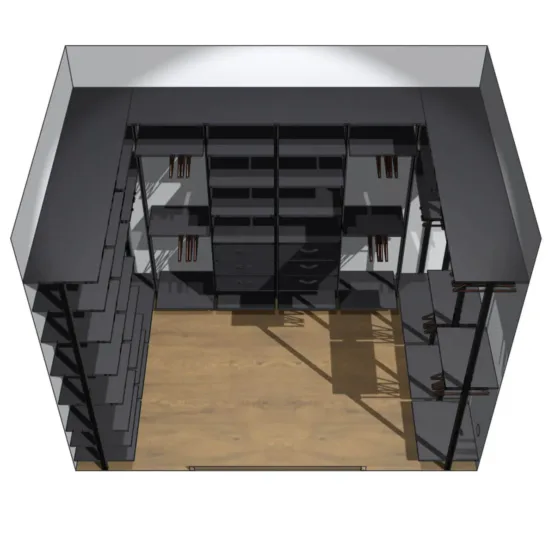 Гардеробная система VITRA Black 8 Гардеробные комнаты на заказ - изготовление и продажа гардеробных, шкафов, дверей Гардеробная Барвиха, Гардеробная система