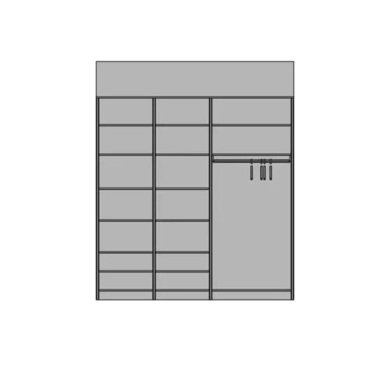 Гардеробная система VITRA Black 3 Гардеробные комнаты на заказ - изготовление и продажа гардеробных, шкафов, дверей Гардеробная система