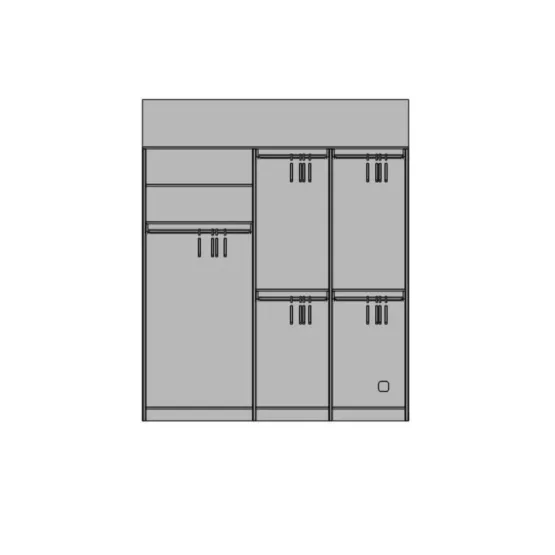 Гардеробная система VITRA Black 4 Гардеробные комнаты на заказ - изготовление и продажа гардеробных, шкафов, дверей Гардеробная система