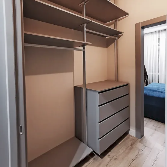 гардеробная система с шкафами slim с удобными отделениями