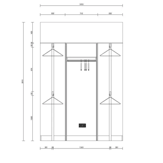 Гардеробная система храения Vitra Black 001: 8 Гардеробные комнаты на заказ - изготовление и продажа гардеробных, шкафов, дверей Гардероб Vitra Black - стильная и удобная система хранения в вашей гардеробной.