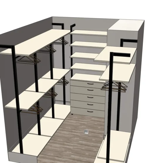 гардеробная для мальчика система Stilos Black 2