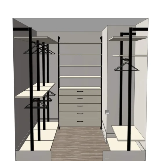 гардеробная для мальчика система Stilos Black 3