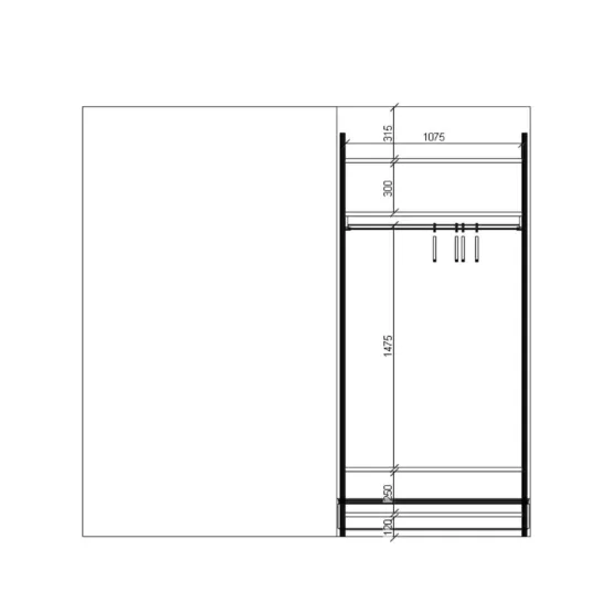 гардеробная для мальчика система Stilos Black 4