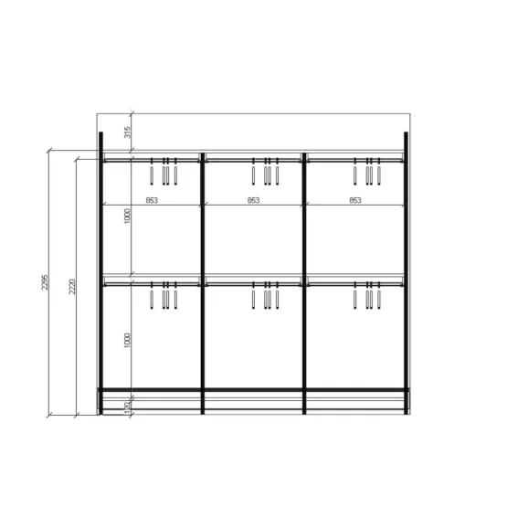 гардеробная для мальчика система Stilos Black 5