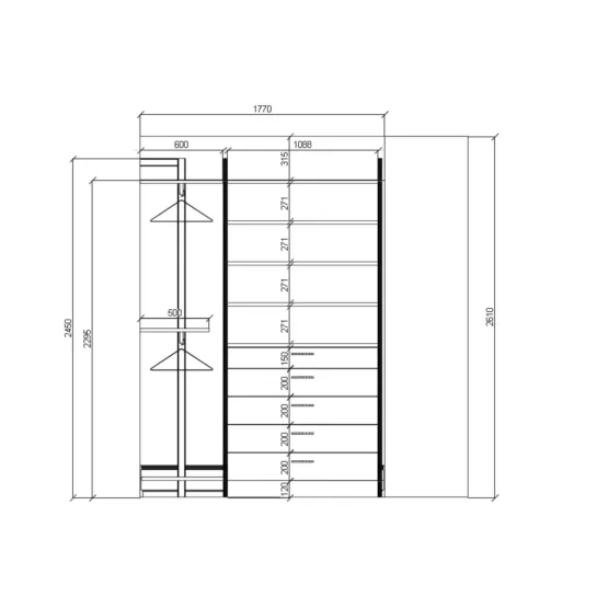 гардеробная для мальчика система Stilos Black 6