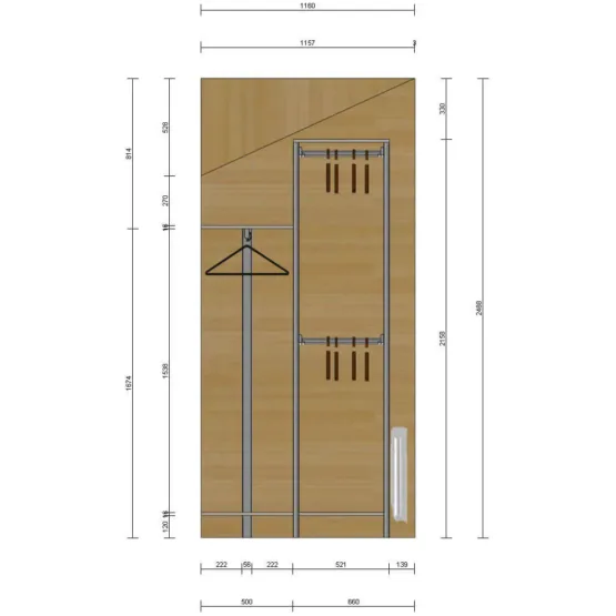 гардеробная система Stilos Alum 7