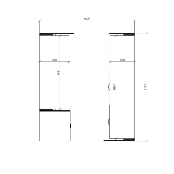 Гардеробная система на стойках Stilos Black 6 Гардеробные комнаты на заказ - изготовление и продажа гардеробных, шкафов, дверей гардеробная система на стойках Stilos Black 3