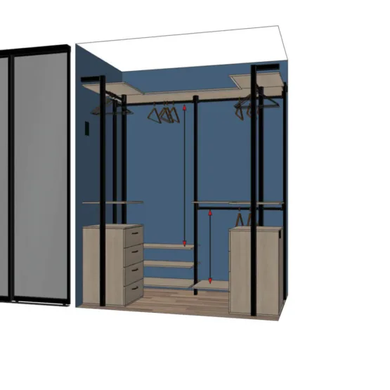 гардеробная система хранения Vitra Black 18