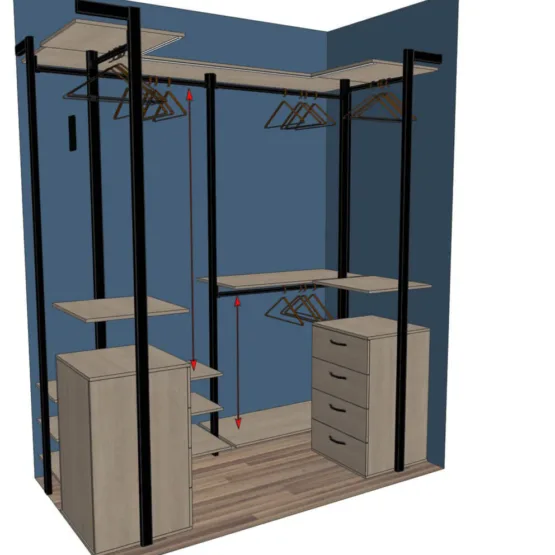 гардеробная система хранения Vitra Black 20