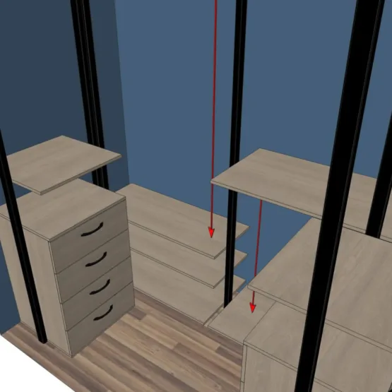 гардеробная система хранения Vitra Black 21