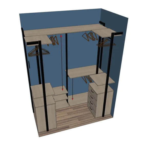 гардеробная система хранения Vitra Black 23