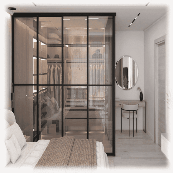 гардеробные перегородки раздвижные