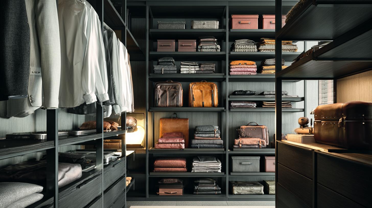 Anodized aluminum profile provides maximum access to items in wardrobe systems, with examples from Poliform, Rimadesio, Mixal, RaumPlus. Anodized aluminum profile provides maximum access to items in wardrobe systems, with examples from Poliform, Rimadesio, Mixal, RaumPlus.фото