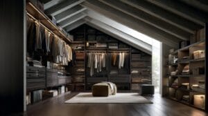 Гардеробная система для мансард и ниш