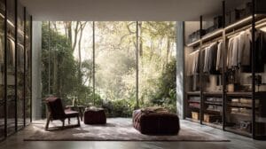 Открытые гардеробные системы создают ощущение лёгкости и воздуха...