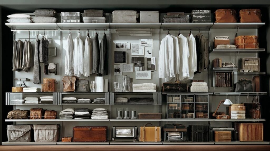 Практичность открытых гардеробных систем - Быстрее и Удобнее собираться. Так открытая гардеробная система меняет утро и пространство 7 Гардеробные комнаты на заказ - изготовление и продажа гардеробных, шкафов, дверей Открытая гардеробная система