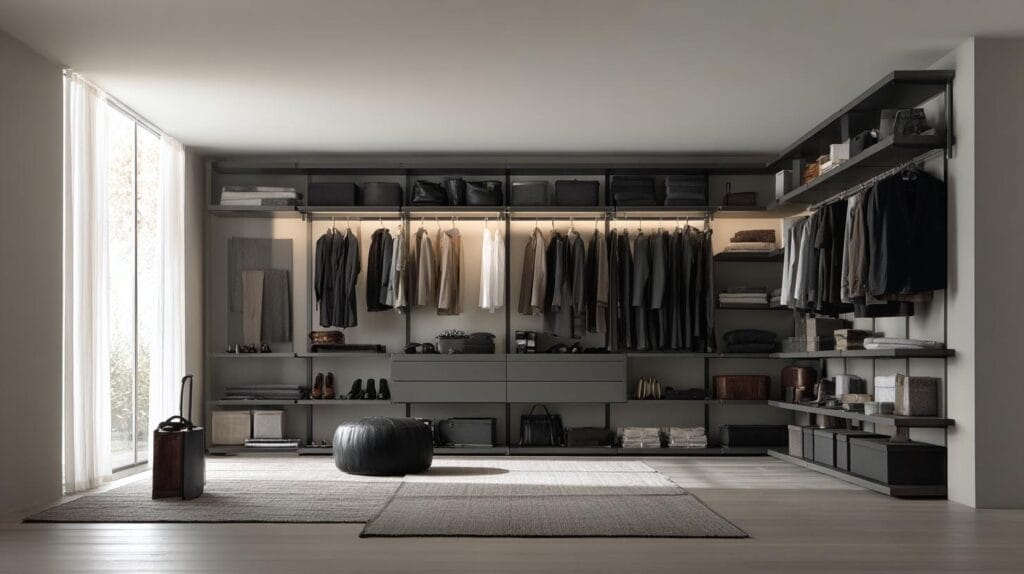 Практичность открытых гардеробных систем - Быстрее и Удобнее собираться. Так открытая гардеробная система меняет утро и пространство 11 Гардеробные комнаты на заказ - изготовление и продажа гардеробных, шкафов, дверей Открытые гардеробные системы