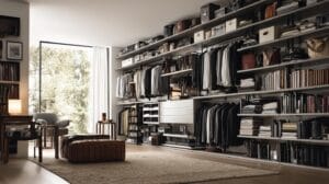 Модульные открытые гардеробные системы от GARDEROBEMASTER (Rimadesio Zenit стиль)