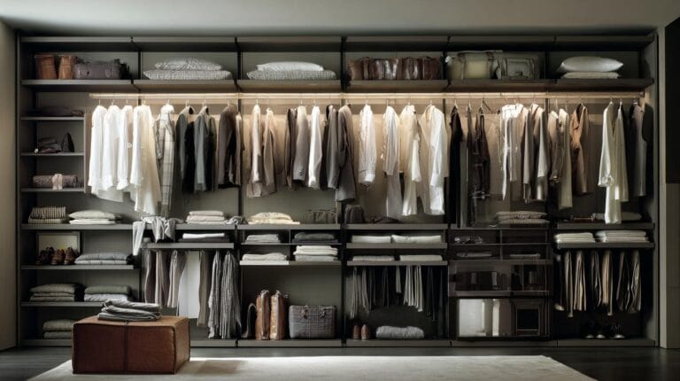 открытая гардеробная система