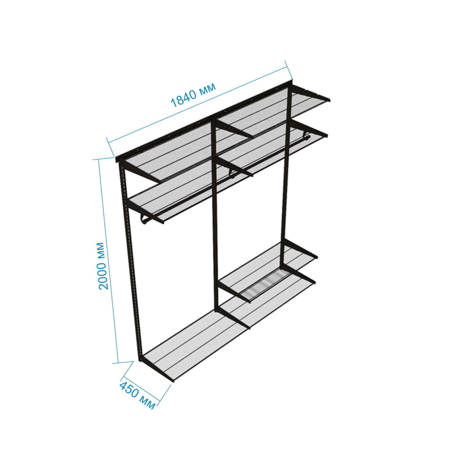 Гардеробная система Gardie линейная