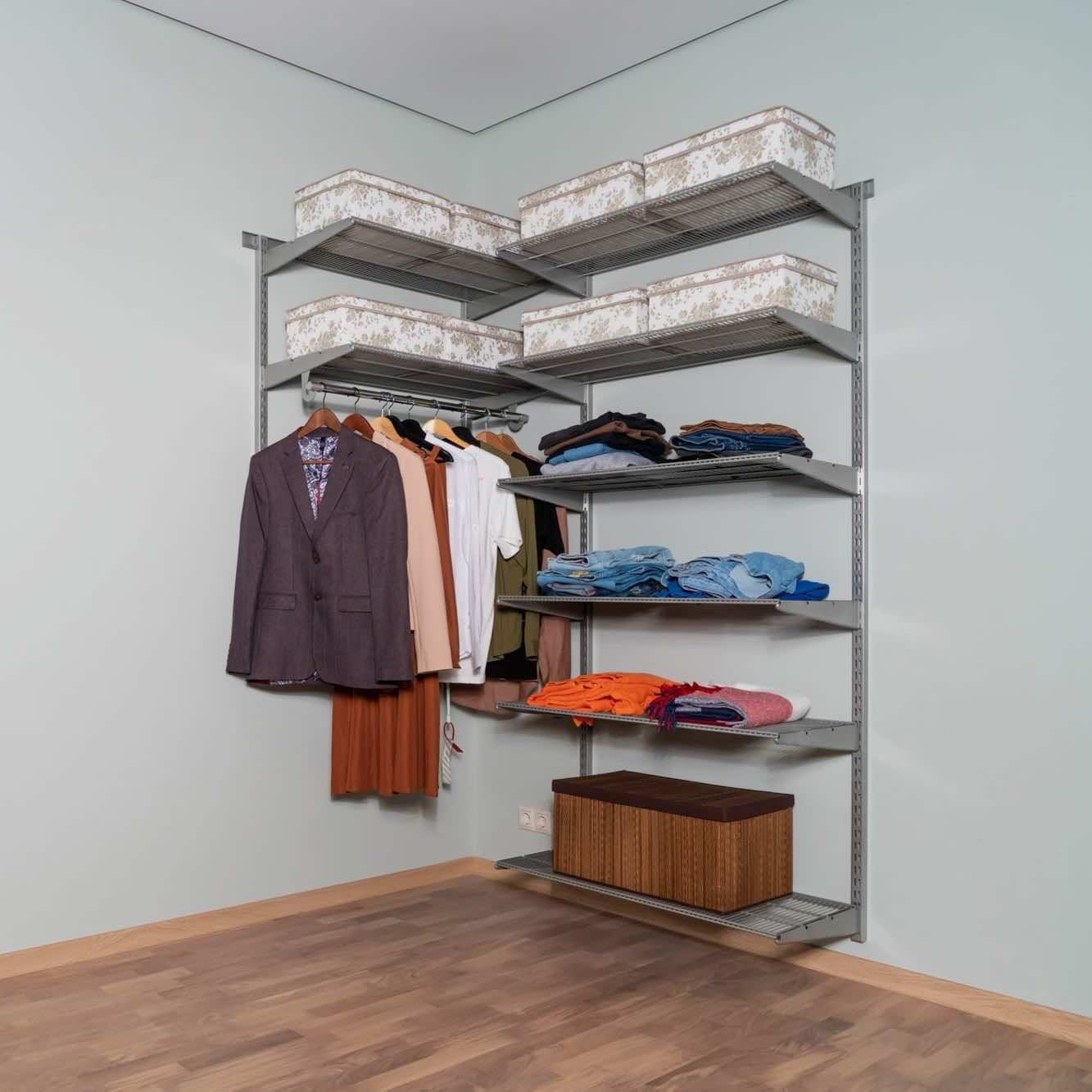 Гардеробная система Gardie угловая для компактных пространст